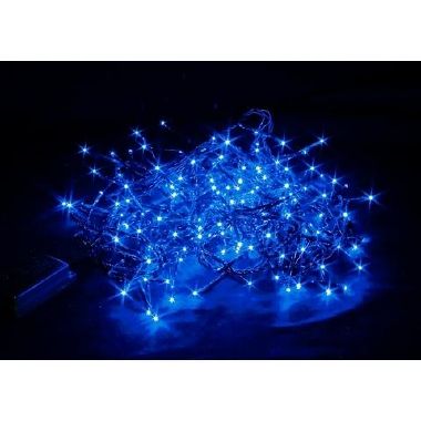Luci Natale LED blu 192 con memory control e giochi di luce - cavo scuro product photo Photo 01 3XL