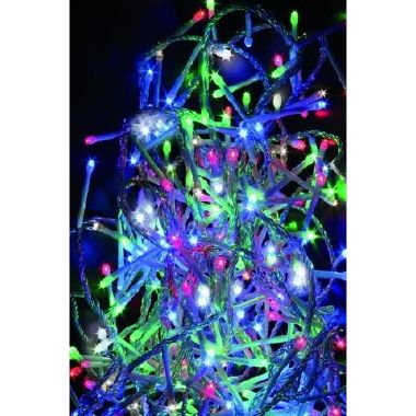 Luci Natale LED multicolor 96 con memory control e giochi di luce - cavo trasparente product photo Photo 01 3XL