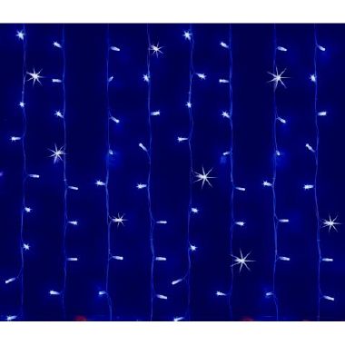 TENDA LUCCIOLONA 200 LED BLU CON FLASH BIANCO FREDDO product photo Photo 01 3XL