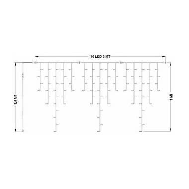 TENDA SFALSATA ULTRALUMINOSA 180 LED ROSSI CON MINISTROBO PROLUNGABILE product photo Photo 02 3XL