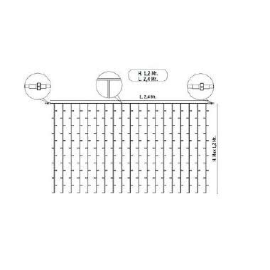 TENDA LUCCIOLONA 240 LED BIANCHI CON FLASH BIANCO FREDDO PROLUNGABILE product photo Photo 02 3XL