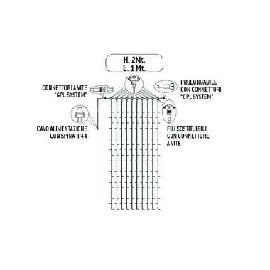 TENDA LUCCIOLONA 200 LED BLU CON FLASH BIANCO FREDDO product photo Photo 02 3XL