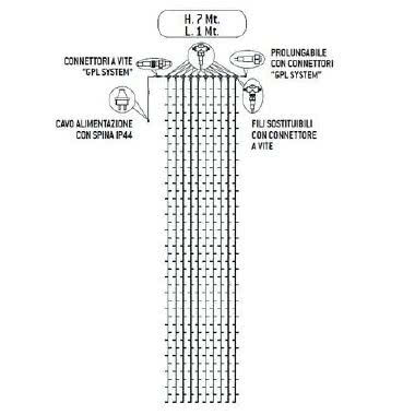 TENDA LUCCIOLONA 700 LED BIANCHI FISSI product photo Photo 02 3XL