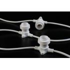 Cintura 20 portalampade E27, 10m, cavo bianco, uso Esterno, cavo alimentazione 1,5m incluso, prolungabile product photo
