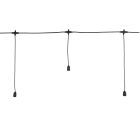 Cintura 8 portalampade E27 con calate sfalsate H.20-30cm, L. 5m, cavo scuro, uso Esterno, cavo alimentazione 1,5m incluso, prolungabile product photo
