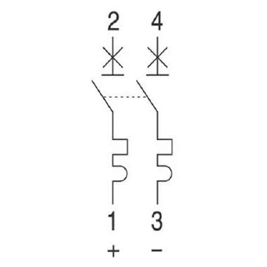 EP100 UC Interruttore Magnetotermico 2P 16A Curva B Ucc 1m product photo Photo 02 3XL