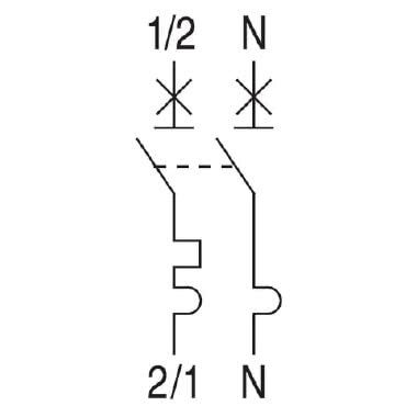 EP60 Interruttore Magnetotermico 1P+N 4A Curva C 6kA 2m product photo Photo 02 3XL