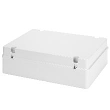 Cassetta di derivazione con coperchio basso a vite - ip56 - dimensioni interne 380x300x120 - pareti lisce - grigio ral 7035 product photo