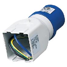 ADATTATORE DA INDUSTRIALE A CIVILE - SPINA 2P+T 16A 230V ac 50/60HZ - PREDISPOSTA PER 2 MODULI SYSTEM product photo