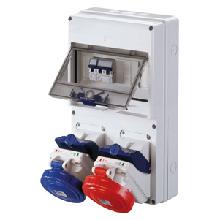 COMBIBLOC DBO - DA PARETE - 1 PRESA 2P+T 16A + 1 PRESA 3P+T 16A - IP44 product photo