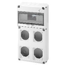 Q-din 10 moduli - 2 flange iec 16a + 2 iec 16/32 a - ip65 product photo