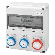 Q-DIN 14 DBO - 3 PRESE IEC 309 - IP65 product photo