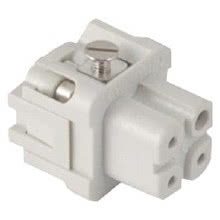 INSERTO FEMMINA - 21X21 - 3P+T 10A 230-400V/4kV/3 - CONNESSIONE A VITE - GRIGIO product photo