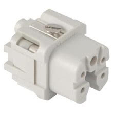 INSERTO FEMMINA - 21X21 - 4P+T 10A 230-400V/4kV/3 - CONNESSIONE A VITE - GRIGIO product photo