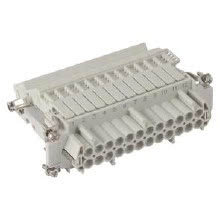 INSERTO FEMMINA - 104x27 - 24P+T 16A 500V/6kV/3 - CONNESSIONE A MORSETTIERA - SINISTRO - GRIGIO product photo