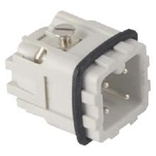 INSERTO MASCHIO - 21X21 - 3P+T 10A 230-400V/4kV/3 - CONNESSIONE A VITE - GRIGIO product photo