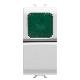 PULSANTE UNIPOLARE 250V ac - NA 16A - DIFFUSORE VERDE - 1 MODULO - BIANCO LUCIDO - CHORUSMART product photo Photo 01 2XS