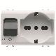 PRESA INTERBLOCCATA - 2P+T 16A - P40 - CON INTERRUTTORE MAGNETOTERMICO 1P+N 16A - 230V ac - 3 MODULI - BIANCO LUCIDO - CHORUSMART product photo Photo 01 2XS