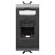 PRESA RJ45 - CATEGORIA 5e - UTP - 1 MODULO ? CHORUSMART ?  NERO SATINATO product photo Photo 01 2XS