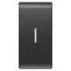 TASTO INTERCAMBIABILE PER COMANDI ASSIALI - CON DIFFUSORE - 1 MODULO - NERO SATINATO - CHORUSMART product photo Photo 01 2XS