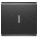 TASTO INTERCAMBIABILE PER COMANDI ASSIALI - CON DIFFUSORE - 2 MODULI - NERO SATINATO - CHORUSMART product photo Photo 01 2XS