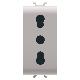 PRESA STANDARD ITALIANO 250V ac - 2P+T 16A BIVALENTE - P11-P17 - 1 MODULO - NATURAL BEIGE SATINATO - CHORUSMART product photo Photo 01 2XS