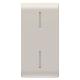 TASTO INTERCAMBIABILE PER COMANDI ASSIALI - CON 2 DIFFUSORI - 1 MODULO - NATURAL BEIGE SATINATO - CHORUSMART product photo Photo 01 2XS