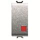 PULSANTE UNIPOLARE 250V ac - NC+NA 16A - ARRESTO - LENTE ROSSA - 1 MODULO - TITANIO - CHORUSMART product photo Photo 01 2XS