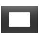 PLACCA EGO - IN TECNOPOLIMERO - 3 POSTI - NERO SATINATO - CHORUSMART product photo Photo 01 2XS