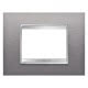 PLACCA LUX - IN METALLO - 3 POSTI - INOX SPAZZOLATO - CHORUS product photo Photo 01 2XS