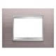 PLACCA LUX - IN METALLO - 3 POSTI - ALLUMINIO SPAZZOLATO - CHORUS product photo Photo 01 2XS