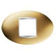 PLACCA ART - IN TECNOPOLIMERO METALLIZZATO - 2 POSTI - ORO - CHORUS product photo Photo 01 2XS