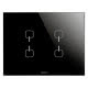 PLACCA ICE TOUCH KNX - IN VETRO - 4 SIMBOLI - NERO - CHORUS product photo Photo 01 2XS