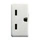 PRESA STANDARD USA 250/125V ac - 2P+T 15A 250V - SPINOTTI PIATTI ALLINEATI VERTICALI - 1 MODULO - SYSTEM WHITE product photo Photo 01 2XS