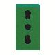 PRESA STANDARD ITALIANO 250V ac - PER LINEE DEDICATE - 2P+T 16A BIVALENTE - P17-11 - 1 MODULO - VERDE - SYSTEM product photo Photo 01 2XS