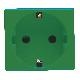 PRESA STANDARD TEDESCO 250V ac - PER LINEE DEDICATE - 2P+T 16A - 2 MODULI - VERDE - SYSTEM product photo Photo 01 2XS