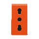 PRESA STANDARD ITALIANO 250V ac - PER LINEE DEDICATE - 2P+T 16A BIVALENTE - P17-11 - 1 MODULO - ARANCIO - SYSTEM product photo Photo 01 2XS