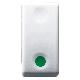 PULSANTE UNIPOLARE 250V ac - NA 10A - CONTATTO AUSILIARE NC - MARCIA - SIMBOLO VERDE - 1 MODULO- SYSTEM WHITE product photo Photo 01 2XS