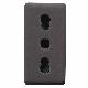 PRESA STANDARD ITALIANO 250V ac - 2P+T 16A BIVALENTE - P11-P17 - 1 MODULO - SYSTEM BLACK product photo Photo 01 2XS