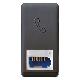 PRESA TELEFONICA - STANDARD INGLESE - 6 CONTATTI - MORSETTI A VITE - 1 MODULO - SYSTEM BLACK product photo Photo 01 2XS
