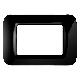 PLACCA TOP SYSTEM - IN TECNOPOLIMERO FINITURA LUCIDA - 3 POSTI - NERO TONER - SYSTEM product photo Photo 01 2XS