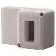 SCATOLA PORTAPPARECCHI SYSTEM - PER MINICANALI - 1 POSTO - BIANCO RAL 9010 product photo Photo 01 2XS