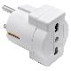 ADATTATORE SEMPLICE - 2P+T 16A STANDARD TEDESCO - USCITA 2P+T 16A STANDARD ITALIANO/TEDESCO - BIANCO product photo Photo 01 2XS