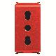 PRESA STANDARD ITALIANO 250V ac - PER LINNE DEDICATE - 2P+T 16A BIVALENTE - P17-11 - 1 MODULO - ROSSO - PLAYBUS product photo Photo 01 2XS