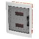 Quadro di distribuzione con pannelli finestrati e telaio estraibile - porta trasparente fumé - (12x2) 24 moduli ip40 product photo Photo 01 2XS