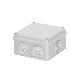 Cassetta di derivazione con coperchio basso a vite - ip55 - dimensioni interne 100x100x50 - pareti con passacavi - grigio ral 7035 product photo Photo 01 2XS
