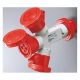 MOLTIPLICATORE MOBILE 3 USCITE IP67-SPINA 16A-3 PRESE 3P+T 400V 50/60HZ-ROSSO-6H product photo Photo 01 2XS
