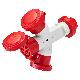 MOLTIPLICATORE MOBILE 3 USCITE IP67-SPINA 16A-3 PRESE 3P+N+T 400V 50/60HZ-ROSSO-6H product photo Photo 01 2XS