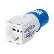 ADATTATORE DA INDUSTRIALE A CIVILE IP44 - SPINA 2P+T 16A 230V ac 50/60HZ - 1 PRESA 2P+T 10/16A BIVALENTE (P30/P17) product photo Photo 01 2XS