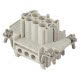 INSERTO FEMMINA - 44X27 - 6P+T 16A 500V/6kV/3 - CONNESSIONE A VITE - CON PIASTRINA - GRIGIO product photo Photo 01 2XS